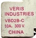 Veris Industries VBD2B-C DPDT Relay Socket 300V 10A RoHS