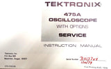 Tektronix 475A Oscilloscope With Options Service Instruction Manual 070-2162-00