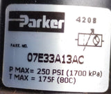 Parker 07E33A13AC Filter Regulator 1/2" NPT 250 PSI Max 175°F Max Temp.