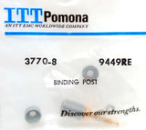 Lot of (2) ITT Pomona 3770-8 Standard Binding Post Knurled Head Gold Plated Gray