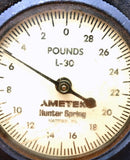 Ametek Hunter Spring L-30 Mechanical Force Gauge 0-30 LBS