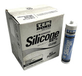 Tek Bond Clear 100% Silicone Caulk Adhesive All Purpose 10.1 OZ (12 Pack)