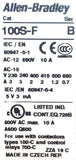 Allen-Bradley 100S-C09DJ14BC Contactor Series A Non-Reversing 9 AMP 600 VAC