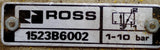 Ross Controls 1523B6002 Emergency Pneumatic Shut-Off Valve 1-1/4"NPT 1-10BAR