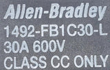 Allen Bradley 1492-FB1C30-L Fuse Holder 30 AMP 600 VAC Single Pole Series B