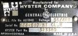 Hyster General Electric 323380 DC Motor 36-48VDC Class H