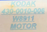 Kodak W-8911 Pump Motor Alternate Number 430-0010-006