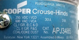 Cooper Crouse-Hinds APJ3485 M4 Plug 250VDC 600VAC 30A 3W