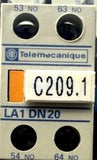 Telemecanique LP1-D25004 Contactor W/ LA1-DN20 Contact Block 40A 600VAC