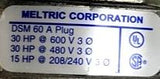 Meltric DSM-60-A Plug 15-30HP 208-600V 3 Ohm Steel/PVC Enclosure