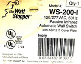 Watt-Stopper WS-200-I Passive Infrared Automatic Wall Switch 120-277VAC 60Hz