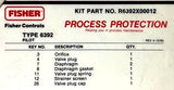 Fisher R6392X00012 Repair Kit Type 6392