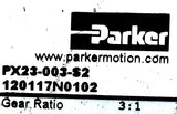 Parker PX23-003-S2 Gearhead With Motor 3:1 Ratio