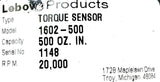 Lebow 1602-500 Torque Sensor 500oz/in 20,000RPM