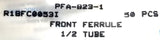 Swagelok PFA-823-1 Front Ferrule R18FC0053I 1/2" Tube (50 Pieces)