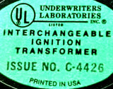 Webster 312-25A0202V Ignition Transformer K90A 60Hz Secondary Midpoint Grounded