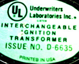 Webster 312-24AB0114 Ignition Transformer G98Y 60Hz Secondary Midpoint Grounded