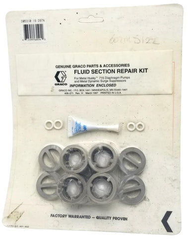 Graco 406-271 Fluid Section Repair Kit Rev H For Metal Husky 715 Diaphragm Pumps