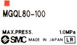 SMC MGQL80-100 Compact Guided Cylinder 1.0MPa Max Pressure MGQ0G08