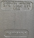 Crouse-Hinds EDSC271 Single Gang Device Body 3/4"