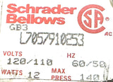 Schrader Bellows L7057910253 Solenoid Valve 110-120V 50-60Hz 140 Max Pressure