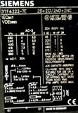 Siemens 3TF4222-7E Contactor 30A 600VAC IEC947 VDE0660 W/ 3UA5200-1K
