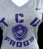 Nike Women's NCAA TCU Horned Frogs Gray Slim Fit Shirt