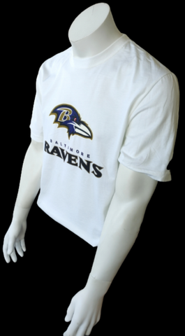 Nike NFL Team Apparel Men's Baltimore Ravens White Short Sleeve Shirt Size Large