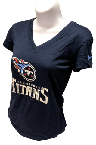 Nike Dri Fit Women's Tennessee Titans Navy Short Sleeve Shirt NFL T-Shirt