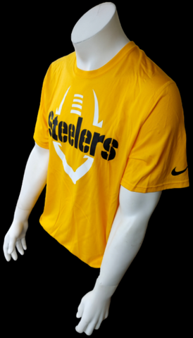 Nike Men's Dri-Fit Pittsburgh Steelers NFL Football Yellow Shirt Size Large