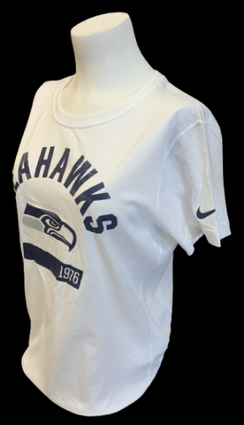 Nike Women's Seattle Seahawks 1976 NFL Football White Slim Fit Shirt Size Large