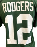 Nike Men's Green Bay Packers Aaron Rodgers #12 NFL Green Short Sleeve Shirt M