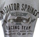 Disney Men's Cars Radiator Springs Racing Team Piston Cup Gray Shirt Size L