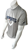 Nike Dri-Fit Men's New England Patriots Football Gray Short Sleeve Shirt Size S