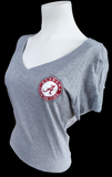 Nike Women's NCAA Alabama Crimson Tide Gray Slim Fit Shirt Size Large