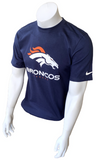 Nike NFL Team Apparel Men's Denver Broncos Navy Short Sleeve Shirt Size Small