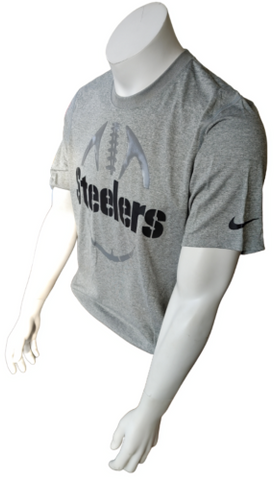 Nike NFL Team Apparel Men's Dri-Fit Pittsburgh Steelers NFL Gray Shirt Size M