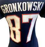 Nike Women's New England Patriots Rob Gronkowski #87 NFL Navy Slim Fit Shirt XS