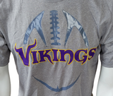 Nike Dri-Fit Men's Minnesota Vikings Football NFL Gray Short Sleeve Shirt Size S