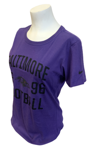 Nike Women's Baltimore Ravens Football 1996 Purple Slim Fit Shirt Size Medium