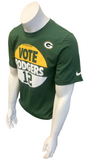 Nike Men's Green Bay Packers Vote For Rodgers #12 Green Short Sleeve Shirt Small