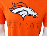 Nike Dri-Fit Men's Denver Broncos Just Do It Orange Short Sleeve Shirt Size S