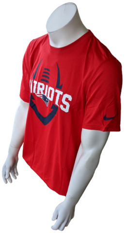 Nike Dri-Fit Men's New England Patriots NFL Football Red Short Sleeve Shirt