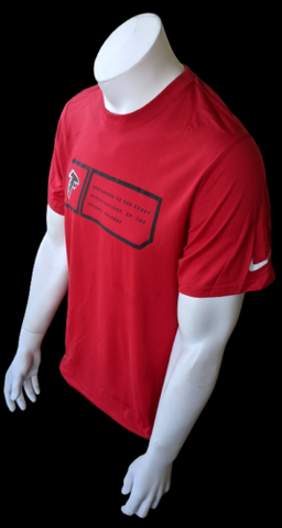 Nike Dri-Fit Men's Atlanta Falcons Engineered Red Short Sleeve Shirt Size Small