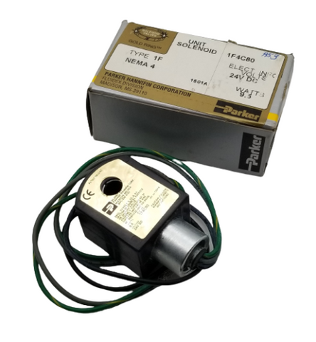 Parker 1F4C80 Solenoid Valve Coil 24 VDC 9.5 W (4 Available)