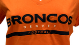 Nike Dri Fit Women's Denver Broncos Football Orange Short Sleeve Shirt NFL