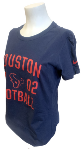 Nike Women's Houston Texans Football 2002 Navy Slim Fit Shirt Size Medium