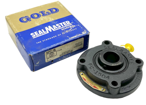 Sealmaster MFC-16 Flange Mount Ball Bearing 1" Bore 4-Bolt