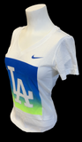 Nike Women's LA Dodgers Baseball MLB White Slim Fit Shirt