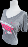 Nike Women's Everything's Hotter In St. Louis Cardinals Gray Slim Fit Shirt L